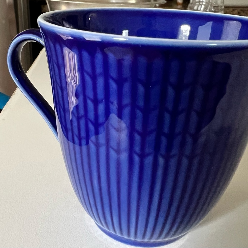Rorstrand Swedish Grace Cobalt Blue Mug Cup Set of 4 10 ounce - Picture 5 of 5